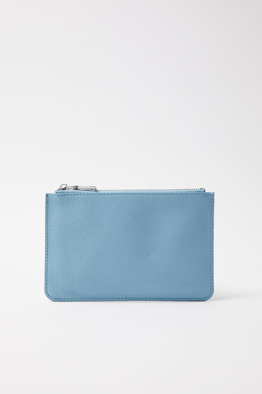 Small Leather Clutch | Blue Gold