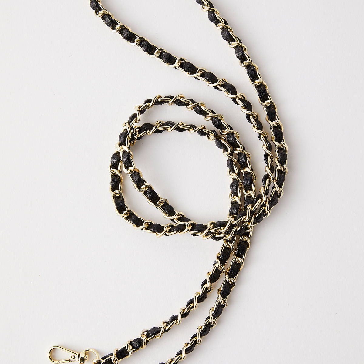 Vegan Leather Chain Strap | Black Gold Vegan Leather Chain Strap | Black Gold