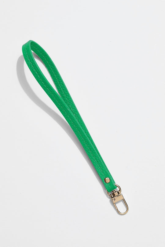 Leather Clutch Wristlet | Green Gold