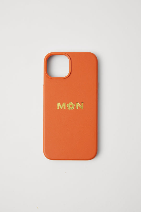 Vegan Leather iPhone 14 Case | Orange