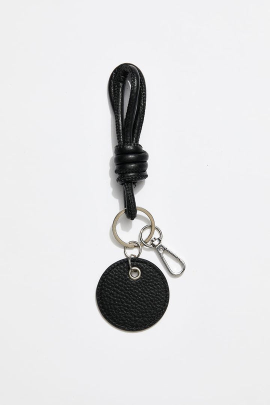 Knotted Keyring | Black Silver